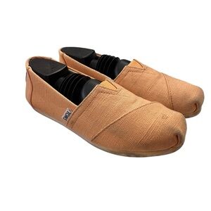 Toms Classic Venice Alparagata Orange Mist Canvas Slip-On Shoes 5.5